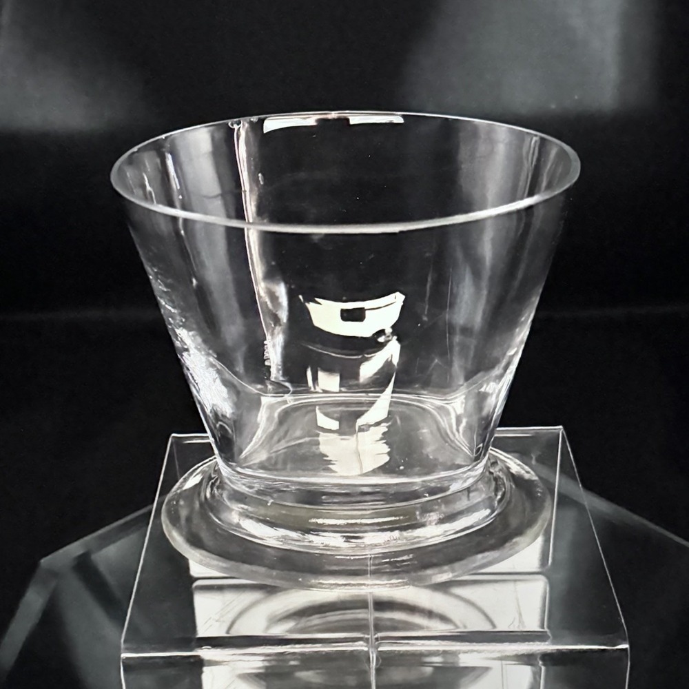 VTG Martha Stewart MSE Clear Glass Pedestal Oval Vase - Picture 1 of 4